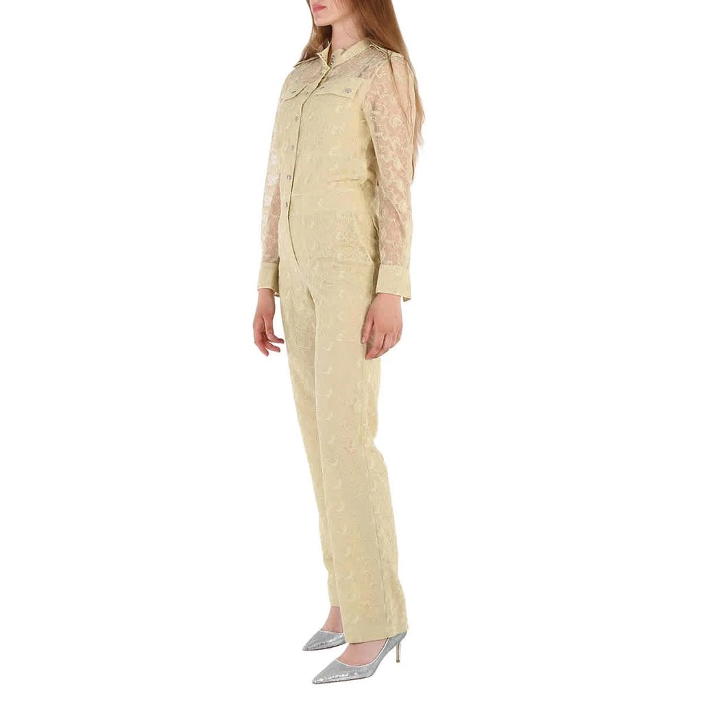 商品Burberry|Burberry Ladies Pale Yellow Floral Lace Jumpsuit, Brand Size 10 (US Size 8),价格¥8720,第3张图片详细描述