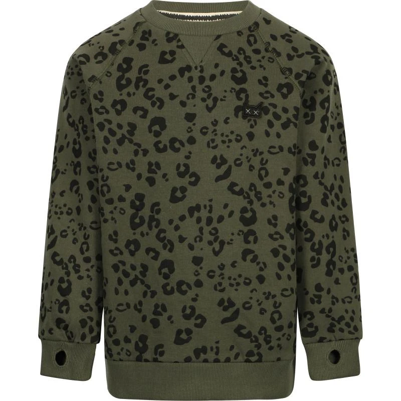 商品Munster|Leopard print sweatshirt in khaki,价格¥423,第1张图片