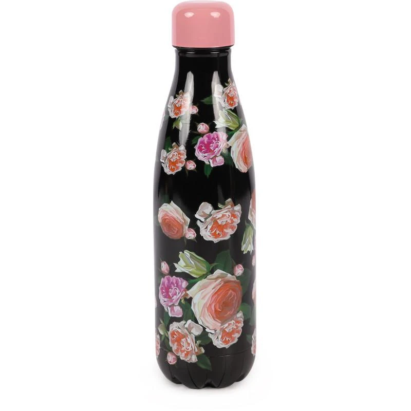 商品iDrink|Rose print water bottle in black 500ml,价格¥325,第2张图片详细描述