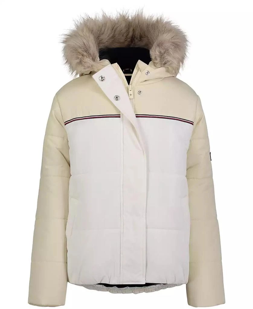 商品Tommy Hilfiger|Big Girls Expedition Colorblock Puffer,价格¥337,第1张图片