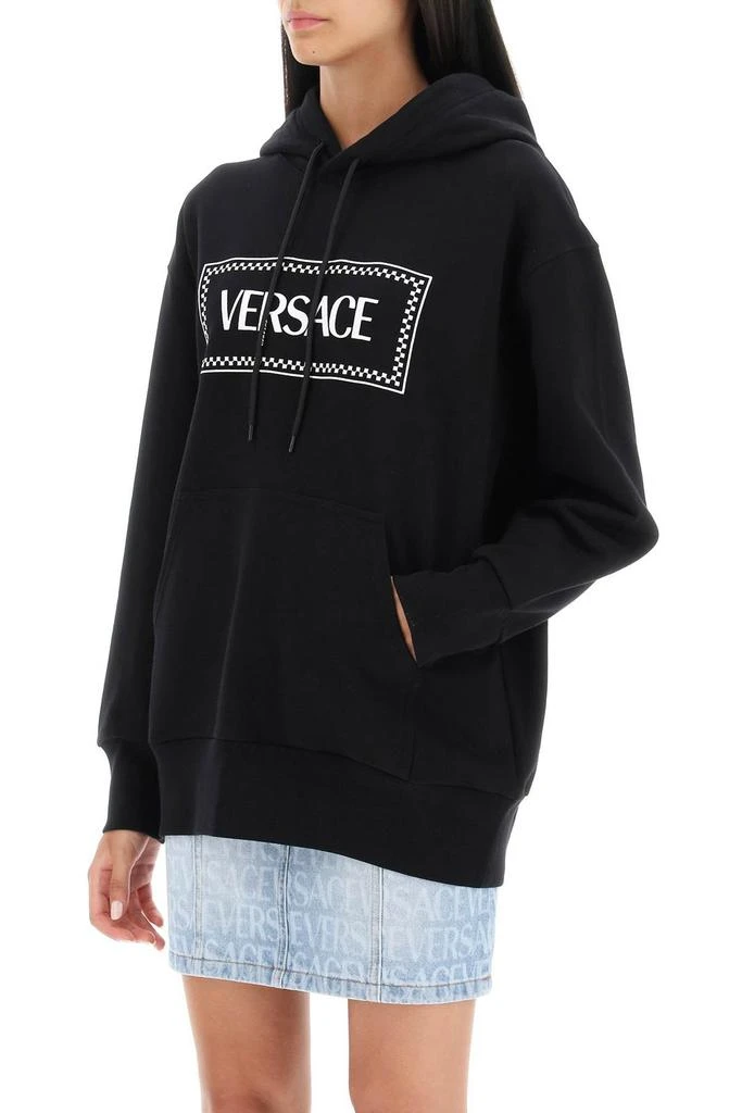 商品Versace|Versace Logo Embroidered Drawstring Hoodie,价格¥3119,第4张图片详细描述