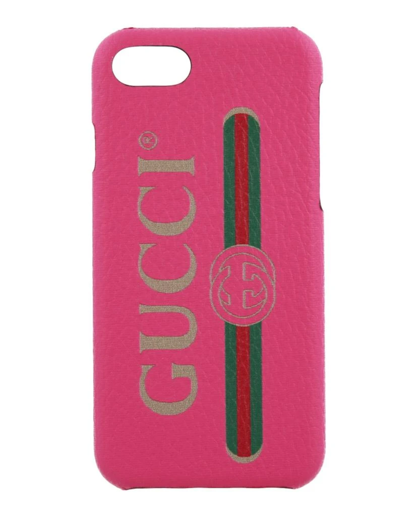 商品Gucci|Printed Logo Leather iPhone 8 Case,价格¥451,第1张图片