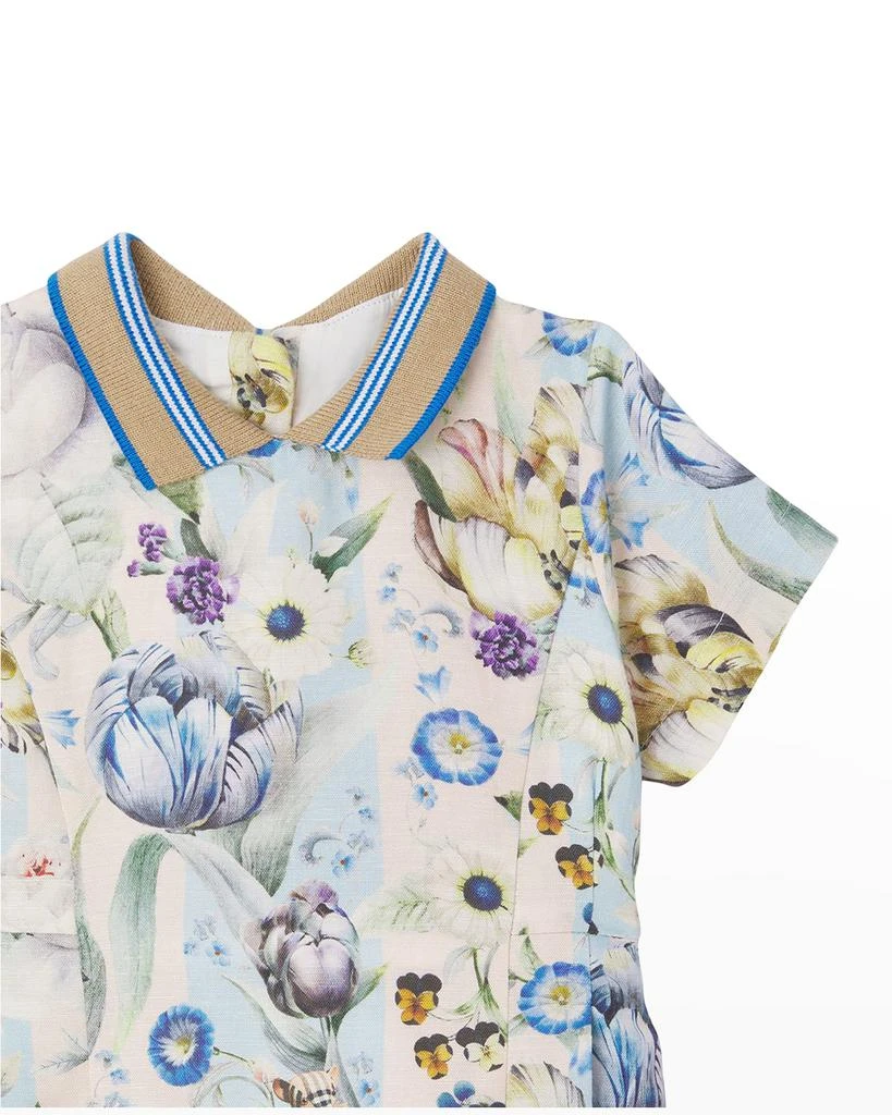 商品Burberry|Girl's Filippa Floral-Print Polo Dress, Size 6M-2,价格¥1359,第3张图片详细描述