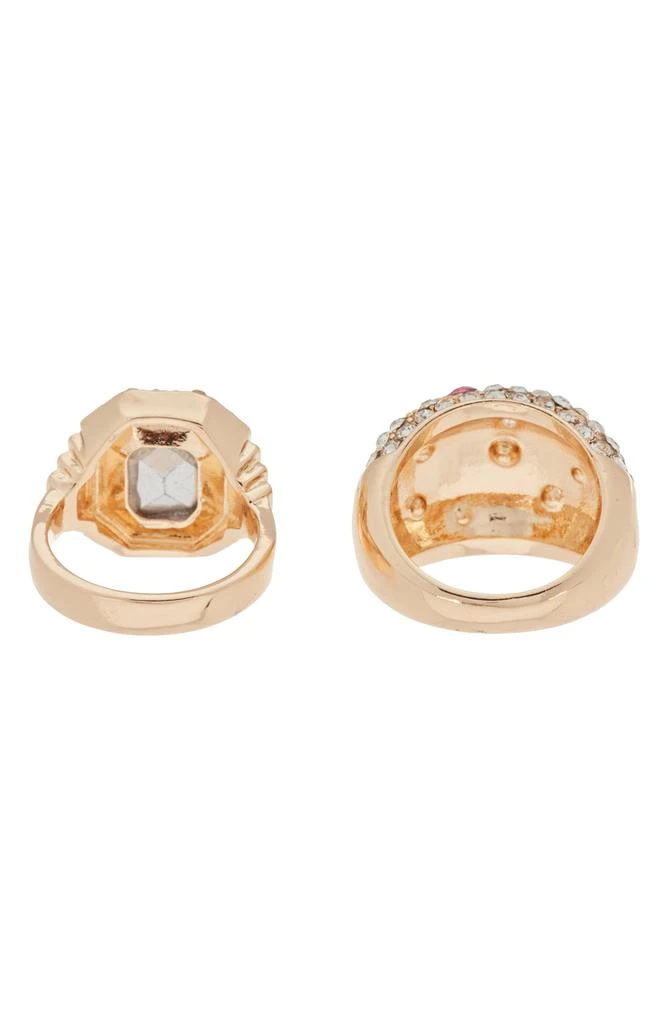 商品Melrose and Market|Set of 2 Crystal Embellished Dome Rings,价格¥66,第2张图片详细描述
