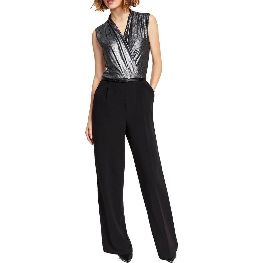 商品Tommy Hilfiger|Tommy Hilfiger Womens Glitter Wide Leg Jumpsuit,价格¥436,第1张图片