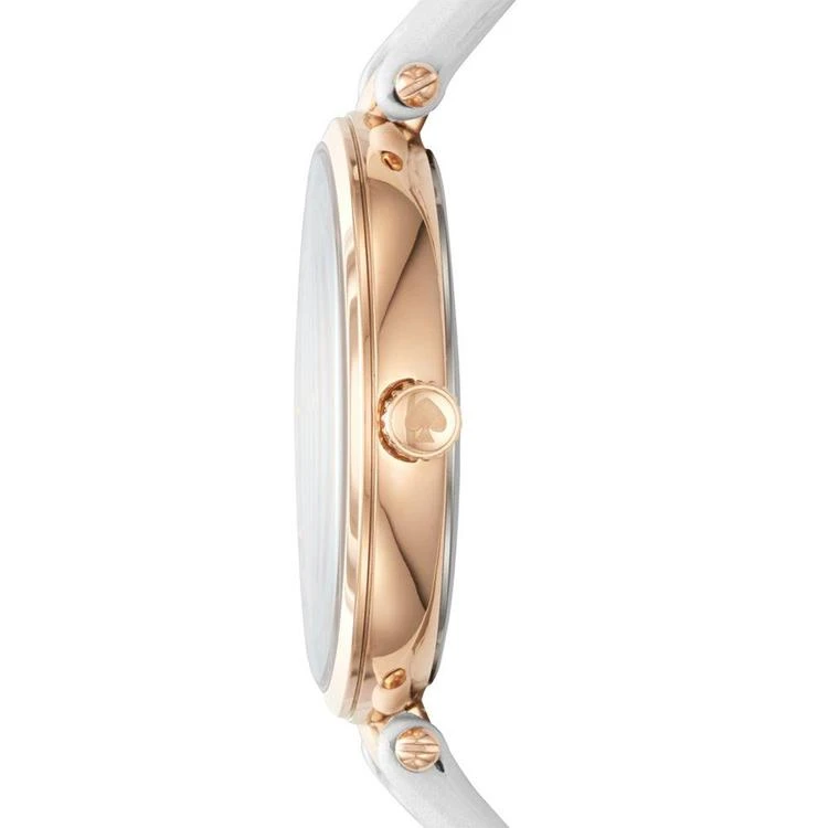 商品Kate Spade|Women's Holland White Leather Strap Watch 34mm KSW1280,价格¥1309,第3张图片详细描述