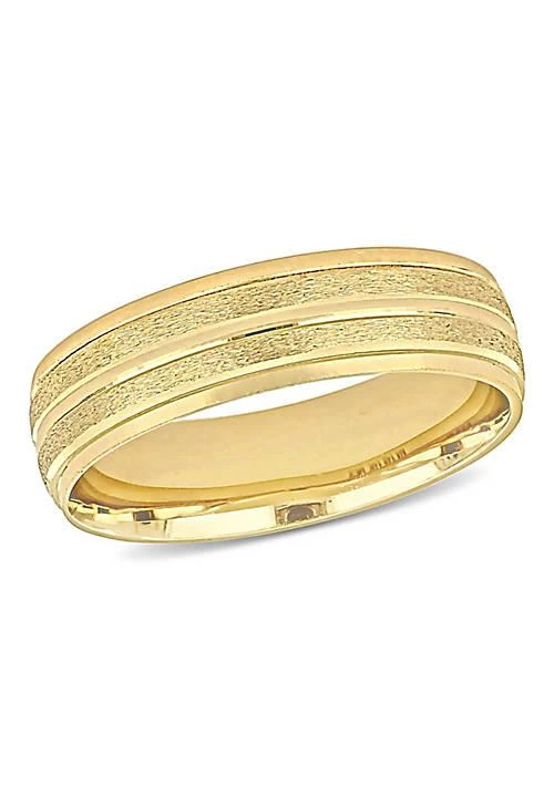 商品Belk & Co.|Co. Double Row Textured Mens Wedding Band In 14K Yellow Gold,价格¥3148,第1张图片