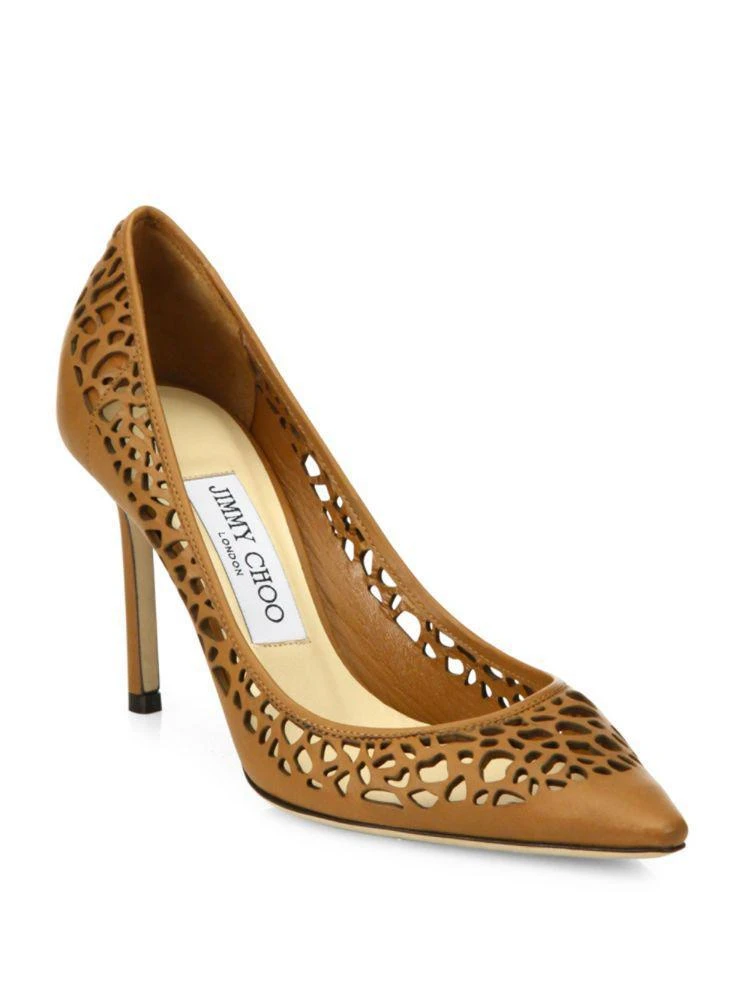 商品Jimmy Choo|Romy 85 Laser-Cut Leather Point Toe Pumps,价格¥4012,第1张图片