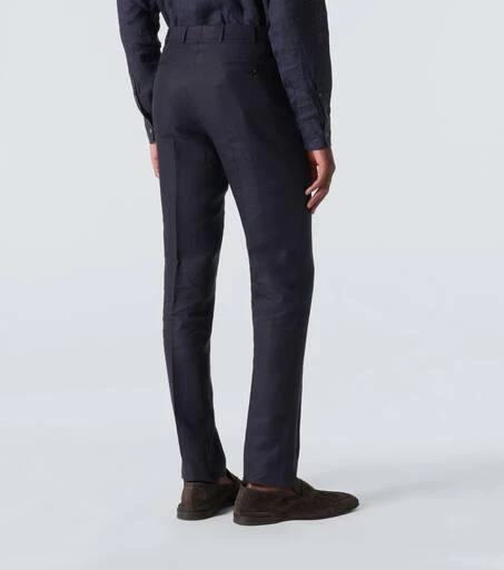 商品Zegna|亚麻斜纹裤,价格¥9037,第4张图片详细描述