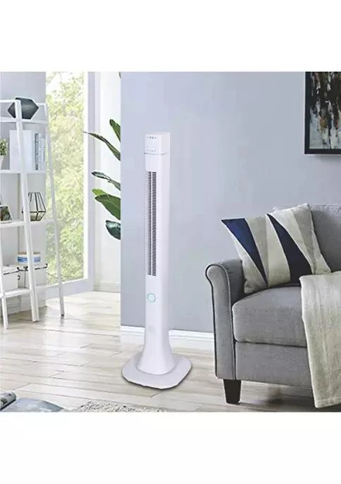 商品Optimus|48 Inch Pedestal Tower Fan with Remote, LED, and Bluetooth,价格¥1175,第2张图片详细描述
