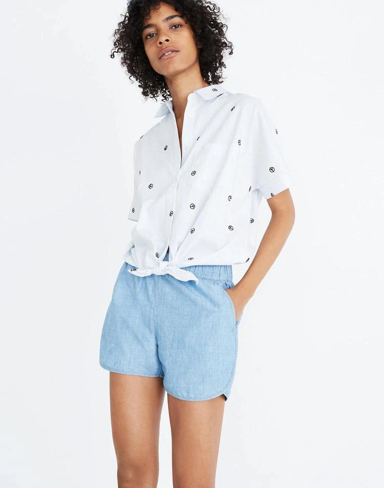 商品Madewell|Chambray Pull-On Shorts,价格¥238,第1张图片