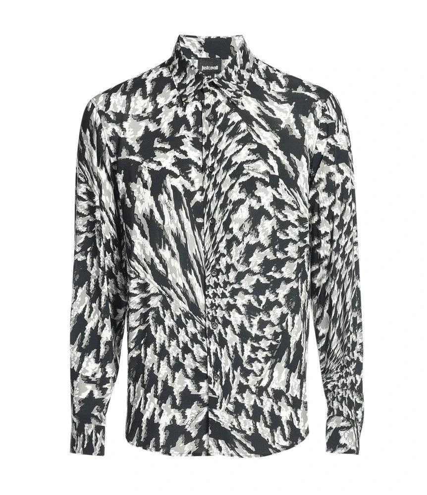 商品Just Cavalli|Just Cavalli Pattern-Printed Long-Sleeved Buttoned Shirt,价格¥1241,第1张图片