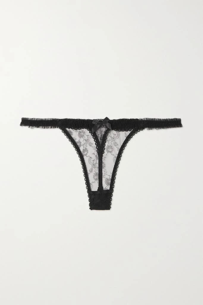 商品L'Agent by Agent Provocateur|Perle 褶饰蕾丝丁字裤,价格¥261,第1张图片
