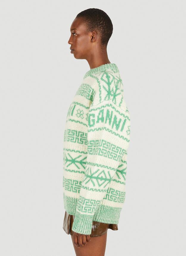 Graphic Logo Sweater in Green商品第3张图片规格展示