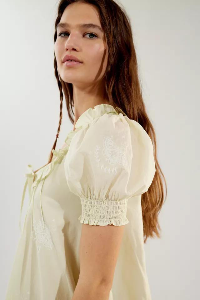 UO Helena Embroidered Frock Dress商品第2张图片规格展示