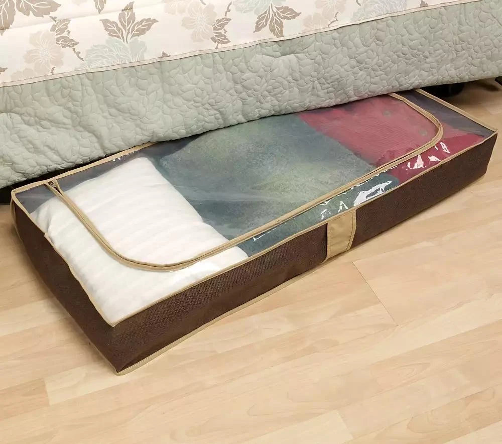 商品Household Essentials|Coffee Linen Under the Bed Storage Bag,价格¥209,第2张图片详细描述