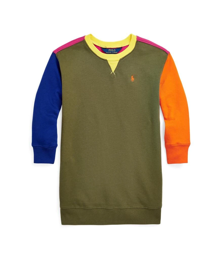 商品Ralph Lauren|Color-Blocked Spa Terry Sweatshirt Dress (Toddler),价格¥376,第1张图片