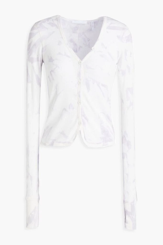商品Helmut Lang|Tie-dyed ribbed cotton-jersey top,价格¥443,第1张图片