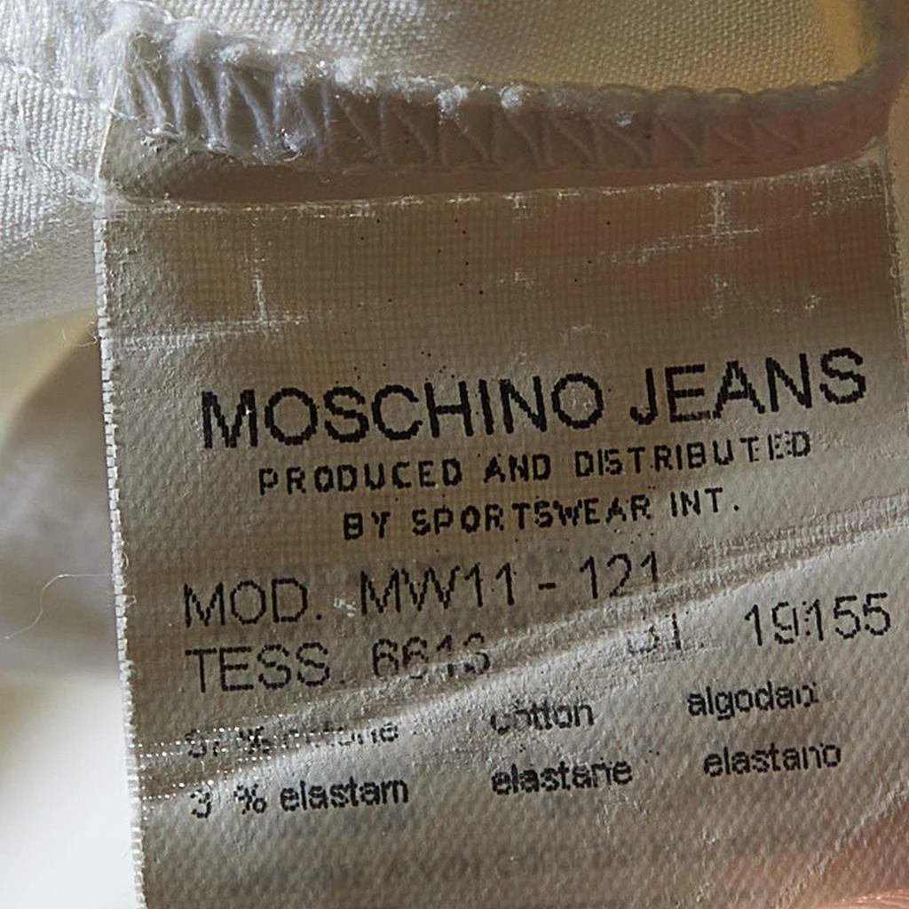 Moschino Jeans White Cotton Top & Checked Skirt Set M 商品