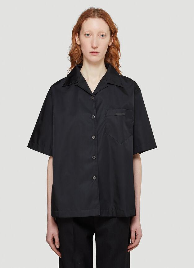 Short-Sleeved Shirt in Black商品第1张图片规格展示