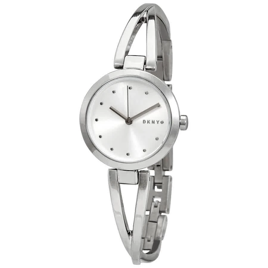 商品DKNY|Crosswalk Quartz Silver Dial Stainless Steel Ladies Watch NY2789,价格¥518,第1张图片