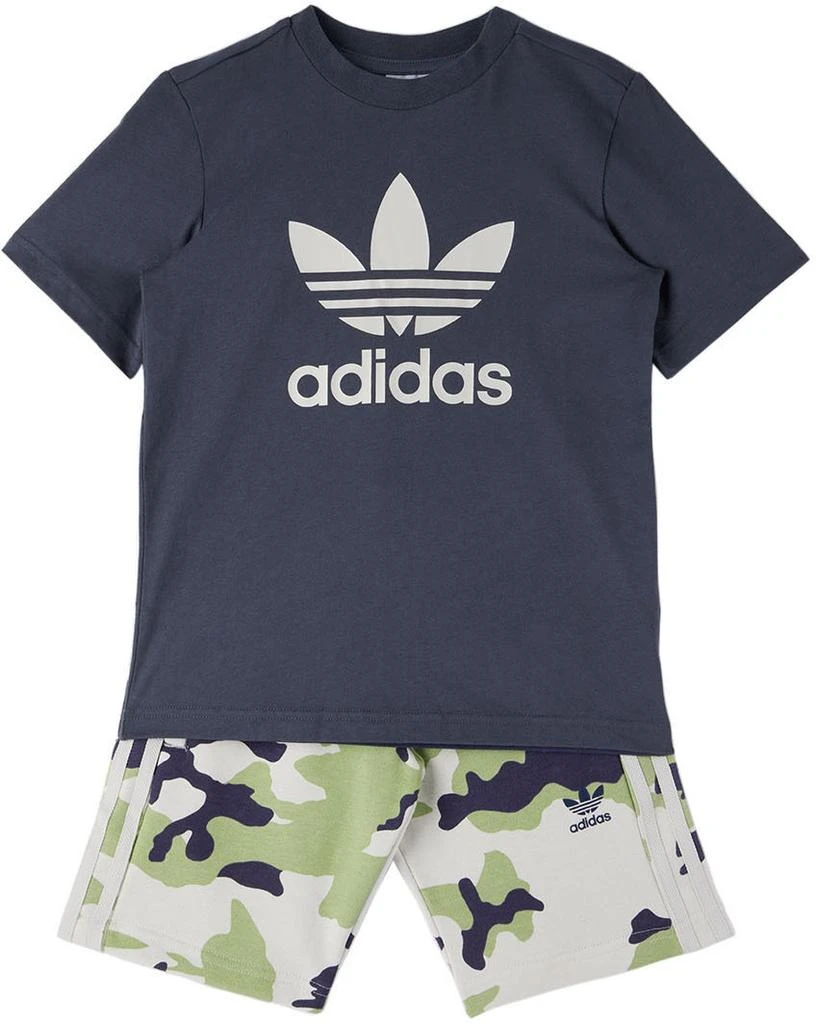 商品Adidas|Baby Navy T-Shirt & Shorts Set,价格¥319,第1张图片