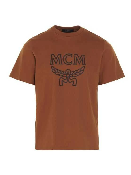 商品MCM|MCM 纯色图案棉质圆领短袖T恤 男款MHTBSMM09N4000-ROASTED PECAN,价格¥1860,第1张图片