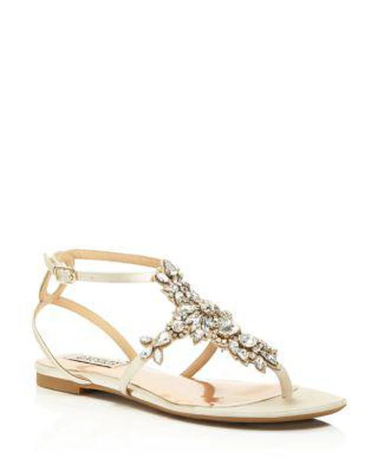 商品Badgley Mischka|Cara Embellished Ankle Strap Sandals ,价格¥786,第1张图片