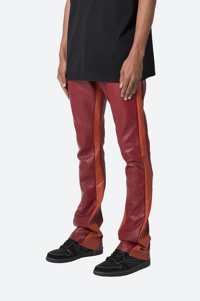 商品MNML|B518 Leather Flare Pants - Red/Orange,价格¥576,第3张图片详细描述