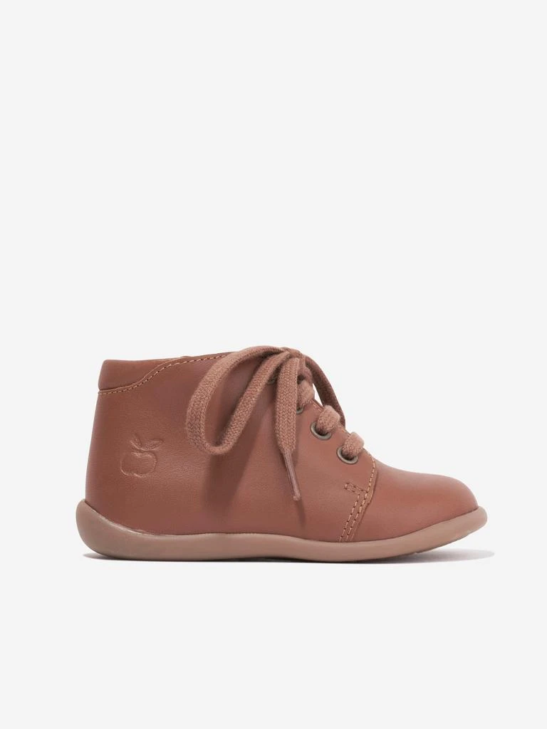 商品Pom D'Api|Pom D'Api Kids Leather Stand Up Boots in Brown,价格¥401,第1张图片
