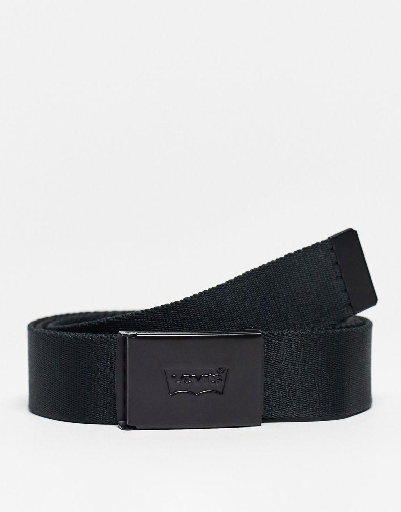 Levi's tonal batwing web belt in black商品第1张图片规格展示