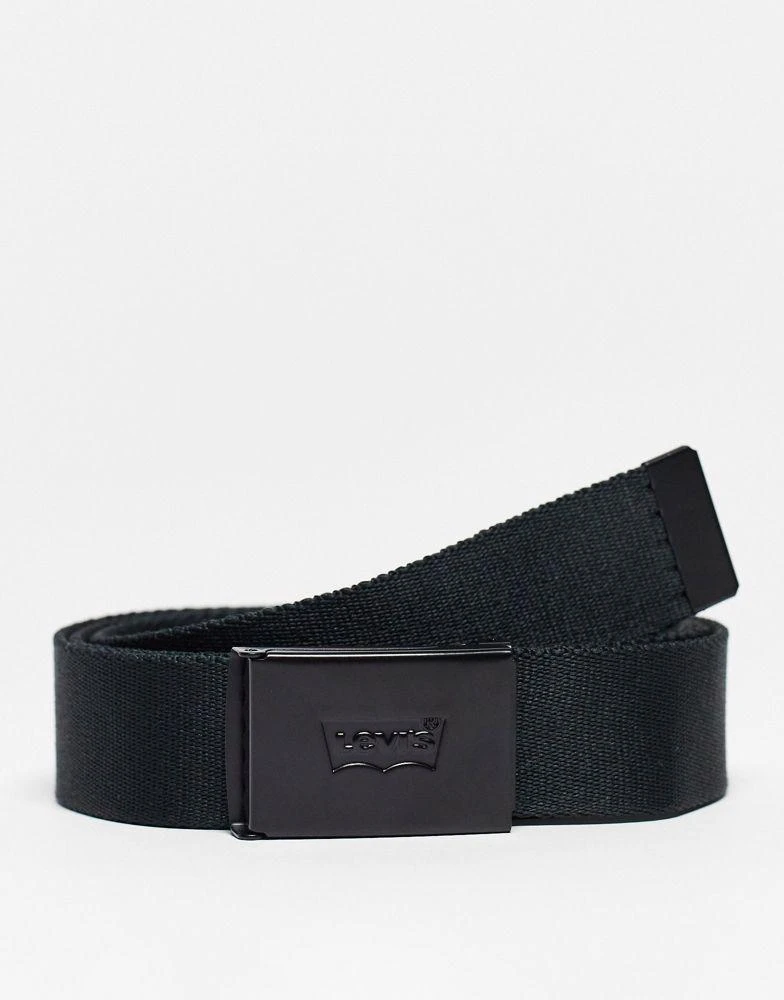商品Levi's|Levi's tonal batwing web belt in black,价格¥245,第1张图片
