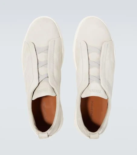 商品Zegna|Triple Stitch绒面革运动鞋,价格¥10494,第4张图片详细描述