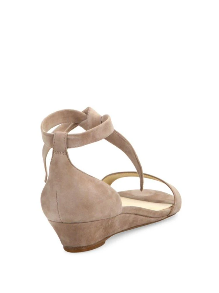 商品Alexandre Birman|Clarita Suede Ankle-Tie Demi-Wedge Sandals,价格¥1820,第2张图片详细描述