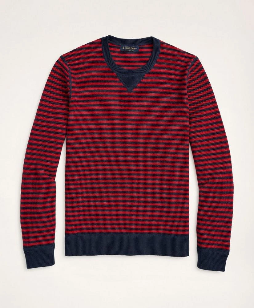 商品Brooks Brothers|Striped Cotton Pique Crewneck Sweater,价格¥330,第1张图片