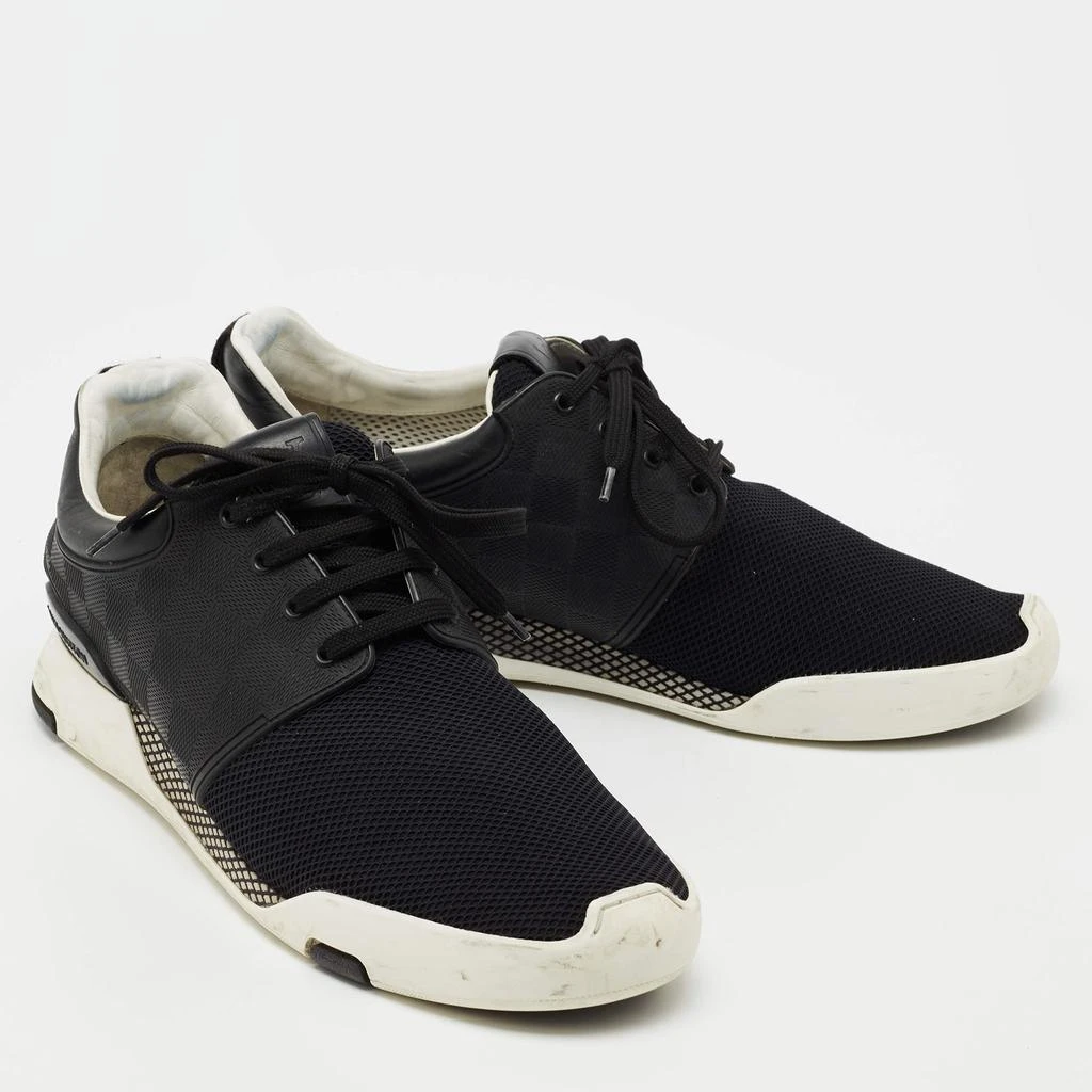 商品[二手商品] Louis Vuitton|Louis Vuitton Black Damier Infini Leather And Mesh Fastlane Sneakers Size 42.5,价格¥2862,第4张图片详细描述