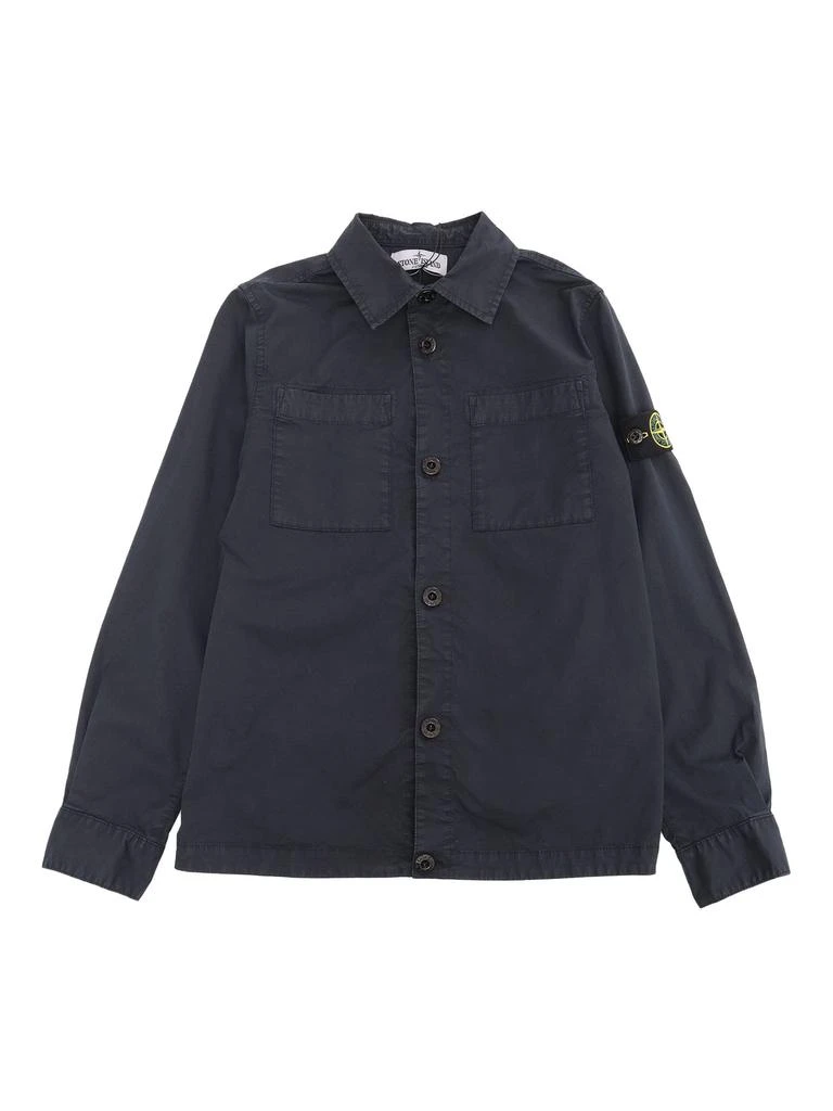 商品Stone Island Junior|Denim Black Jacket,价格¥1584,第1张图片