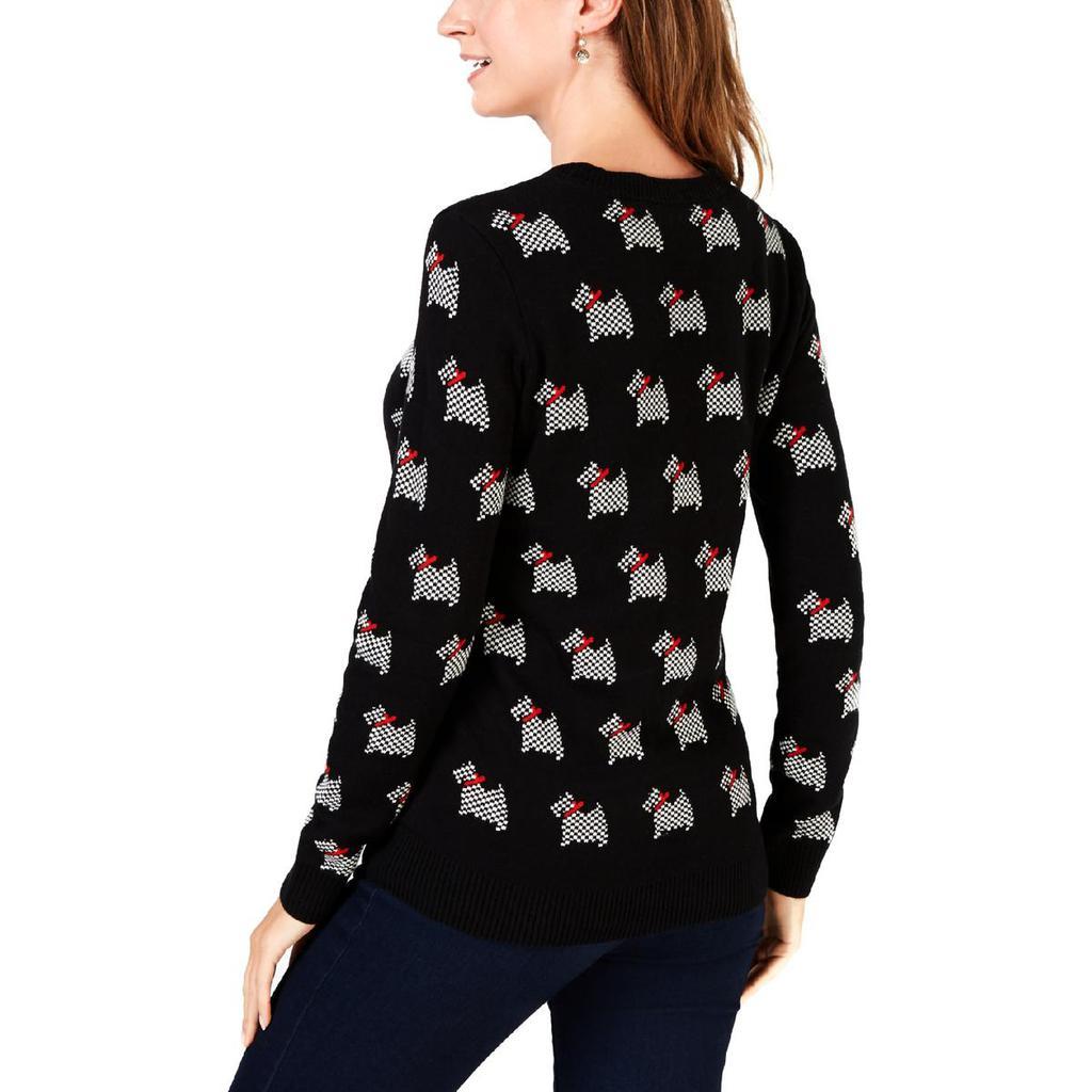 商品Charter Club|Charter Club Womens Animal Print Ribbed Trim Pullover Sweater,价格¥90,第4张图片详细描述