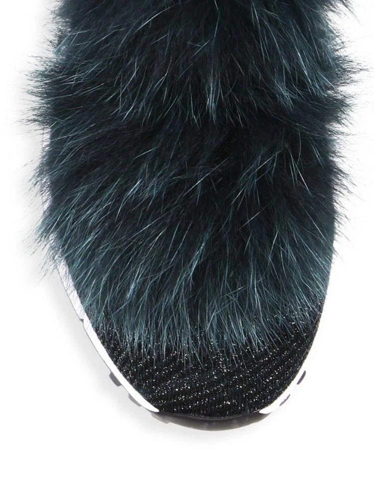 商品Jimmy Choo|Jimmy Choo - Norway Fur Pom-Pom & Lurex Sneakers,价格¥2623,第3张图片详细描述