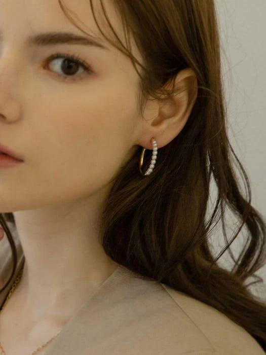 商品GETMEBLING|Center Pearl Earrings,价格¥402,第1张图片