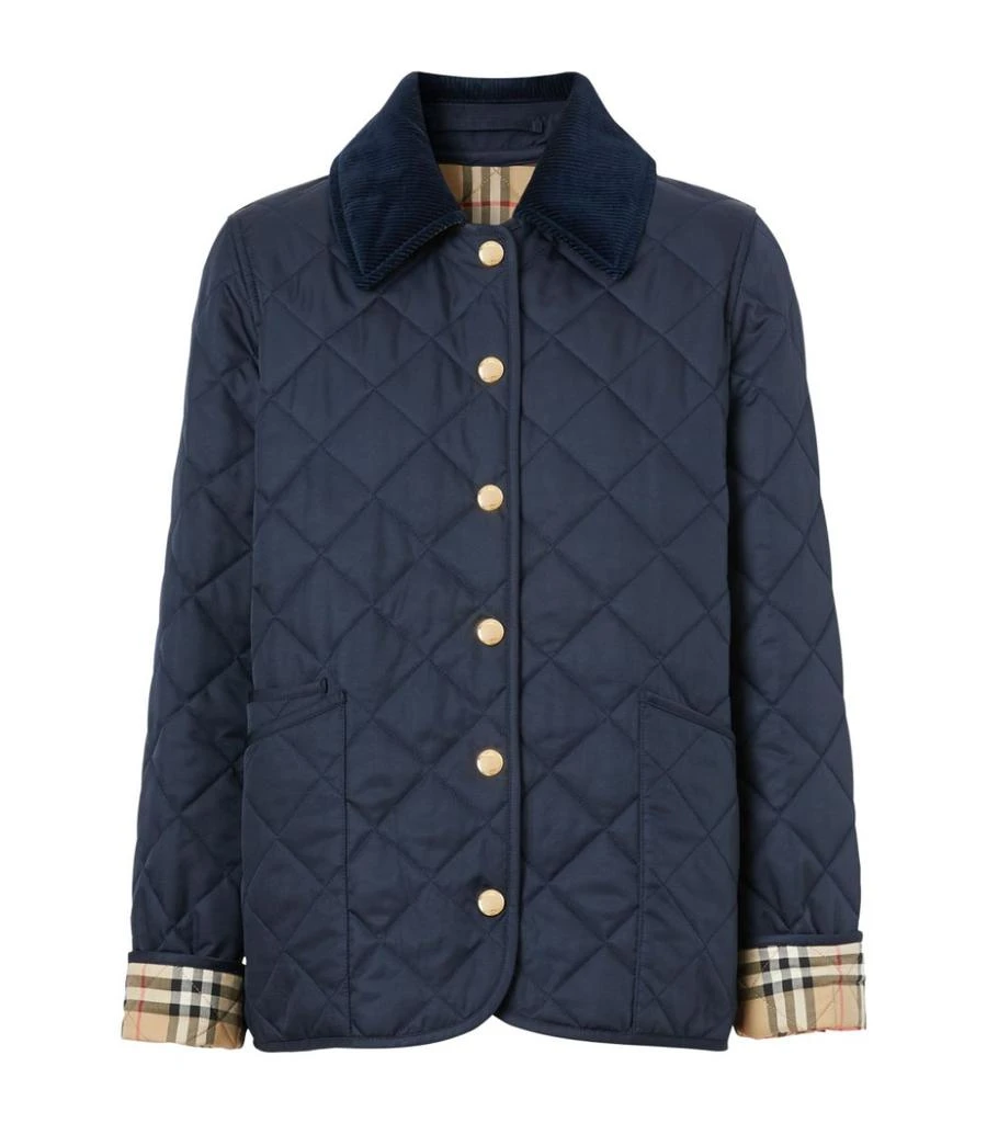 Corduroy-Collar Diamond-Quilted Jacket 商品
