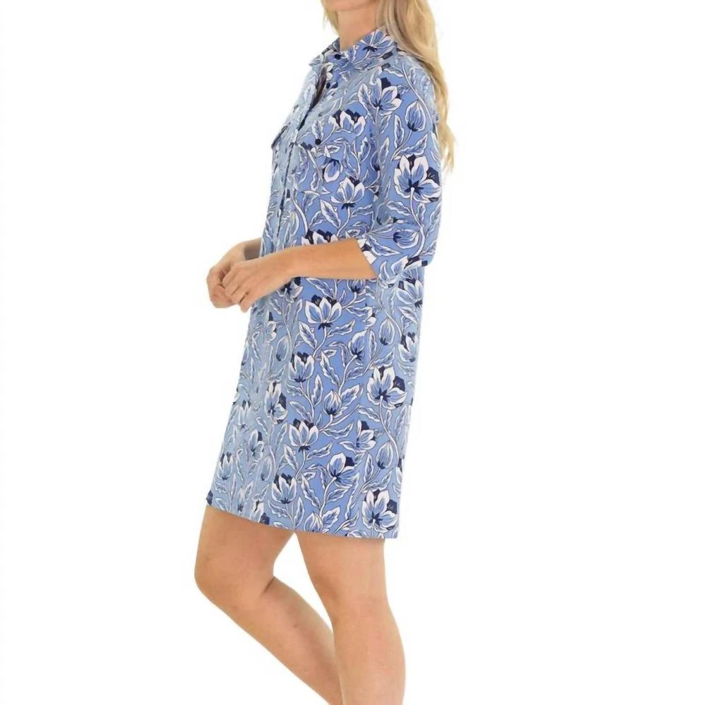 商品Duffield Lane|Coco Dress In Blue Blossom,价格¥906,第2张图片详细描述