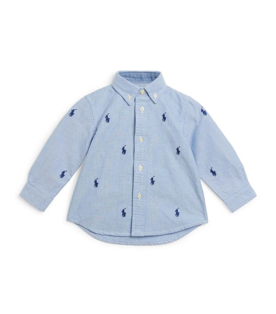 商品Ralph Lauren|Cotton Polo Pony Shirt (3-24 Months),价格¥793,第1张图片
