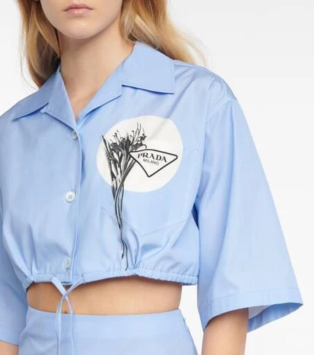 商品Prada|Floral cropped shirt,价格¥10525,第4张图片详细描述