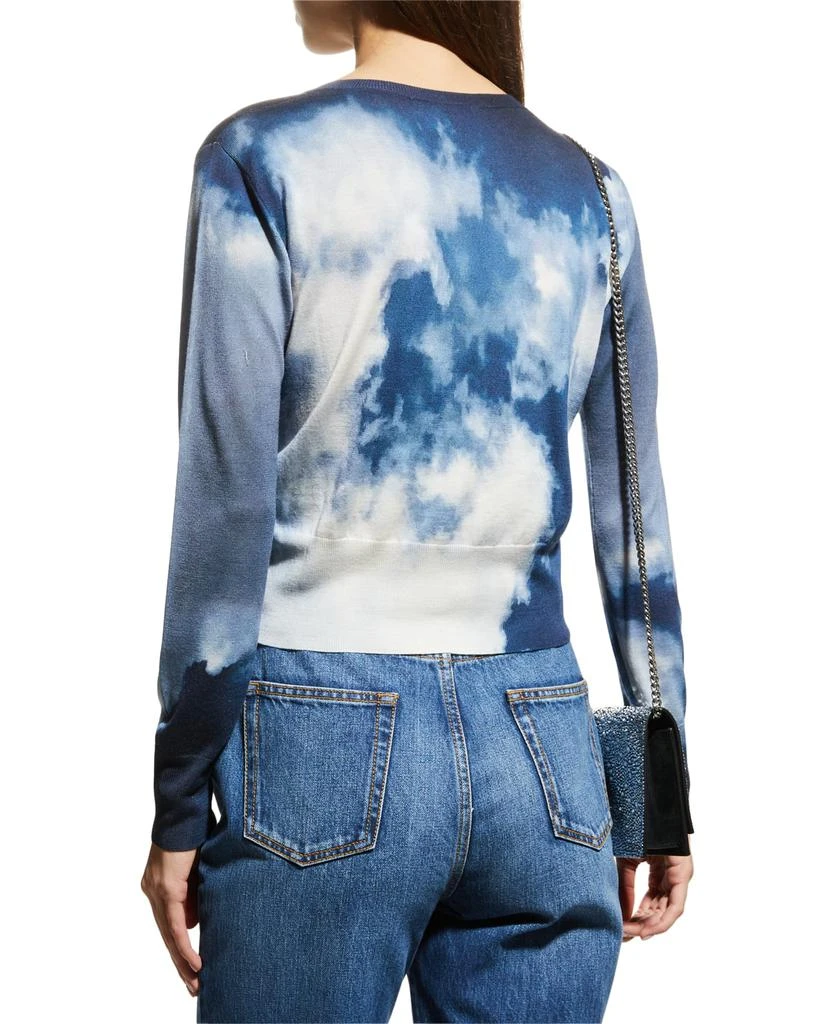 Cloud Print Wool-Silk Crop Cardigan 商品