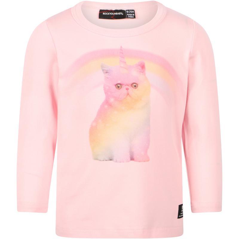 商品Rock Your Baby|Cosmic kitten long sleeved t shirt in pink,价格¥363,第1张图片