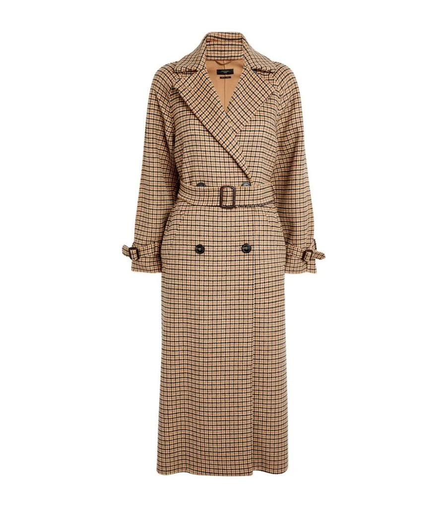 商品Weekend Max Mara|Wool Check Wrap-Around Coat,价格¥7087,第1张图片