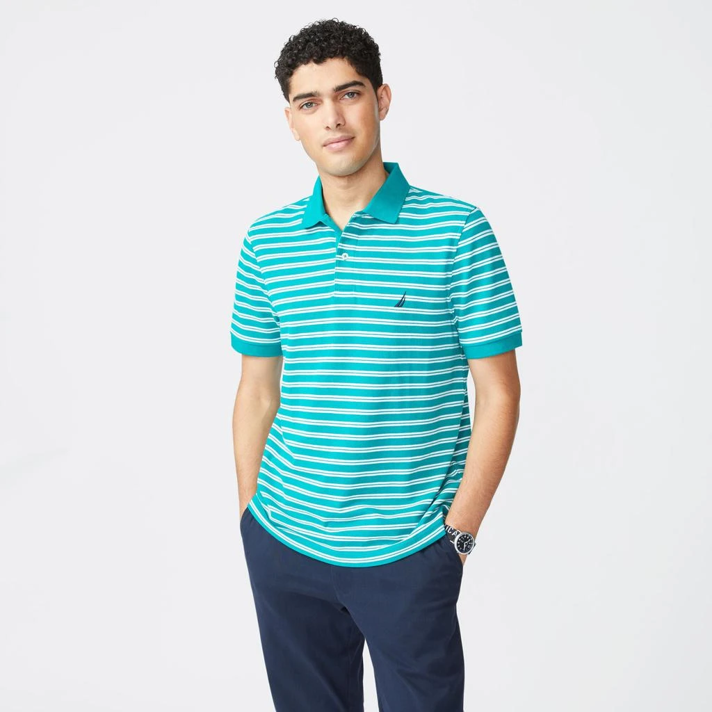 Mens Classic Fit Striped Premium Cotton Polo 商品