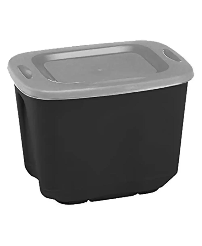 商品Homz|6610BKTS.10 10 Gallon Durable Molded Plastic Storage Bin with Secure Lid,价格¥202,第1张图片