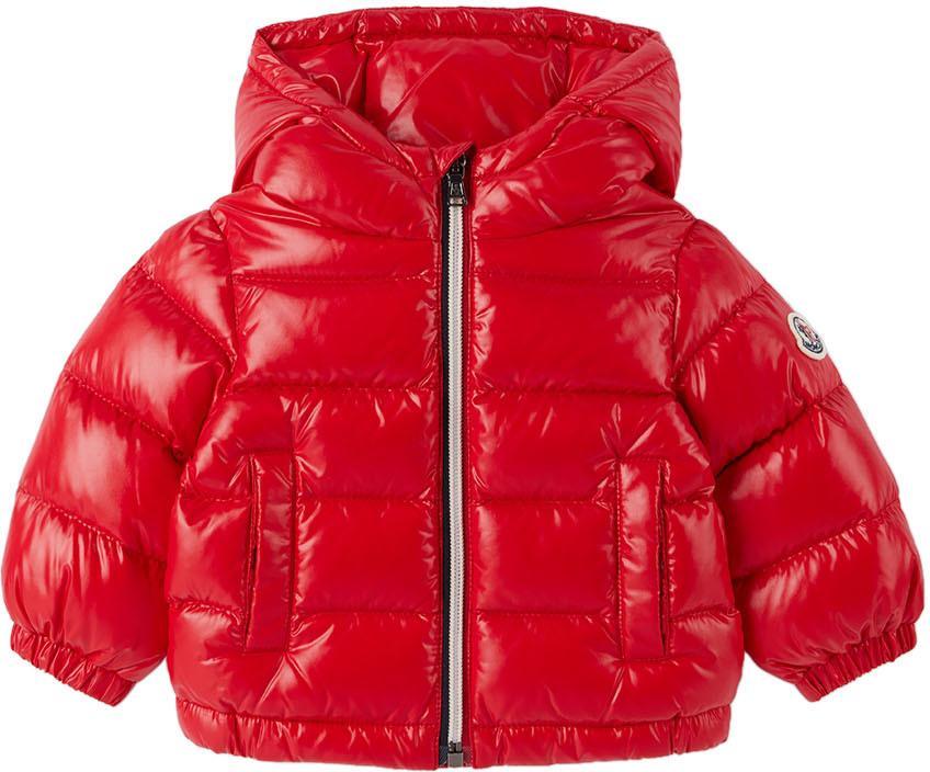 商品Moncler|Baby Red Down New Aubert Jacket,价格¥3890,第1张图片